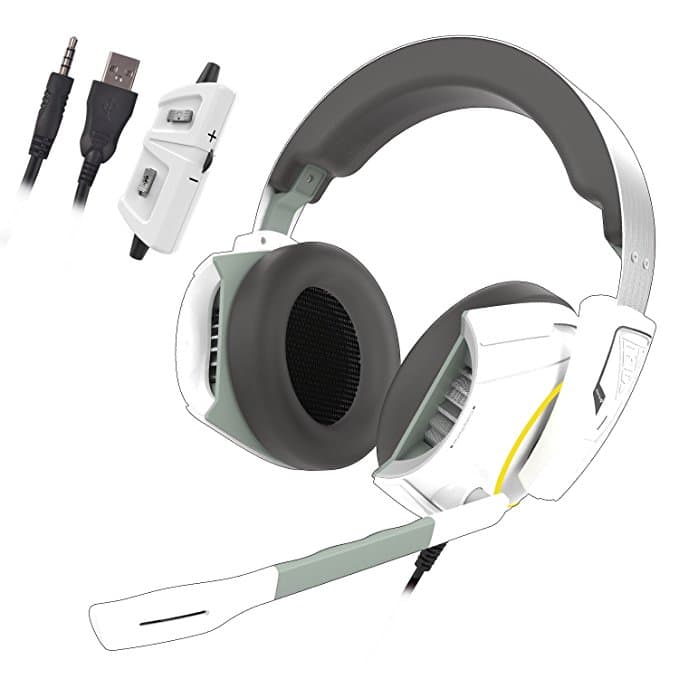 אוזניות גיימינג עם תאורת Gamdias HEPHAESTUS E1 7c 50MM HEADSET RGB